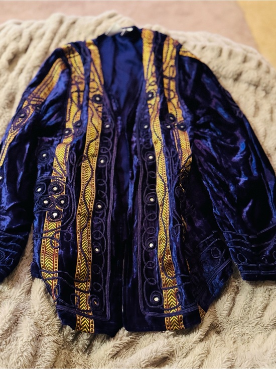 Chico's Jackets & Blazers - Vintage Chico’s Purple Velvet, Gold, Mirrors - Jacket